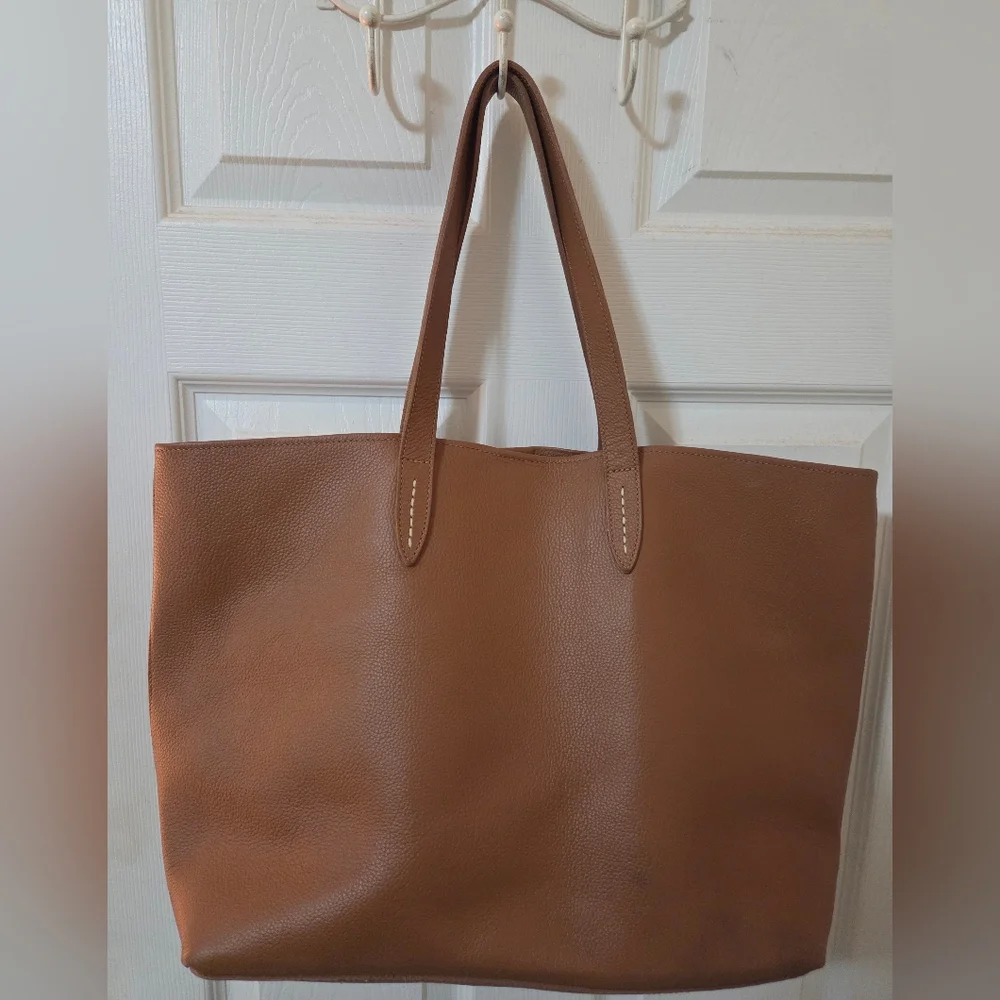 Roots Cervino Leather Tote Brown/ Pink - Picture 2 of 12